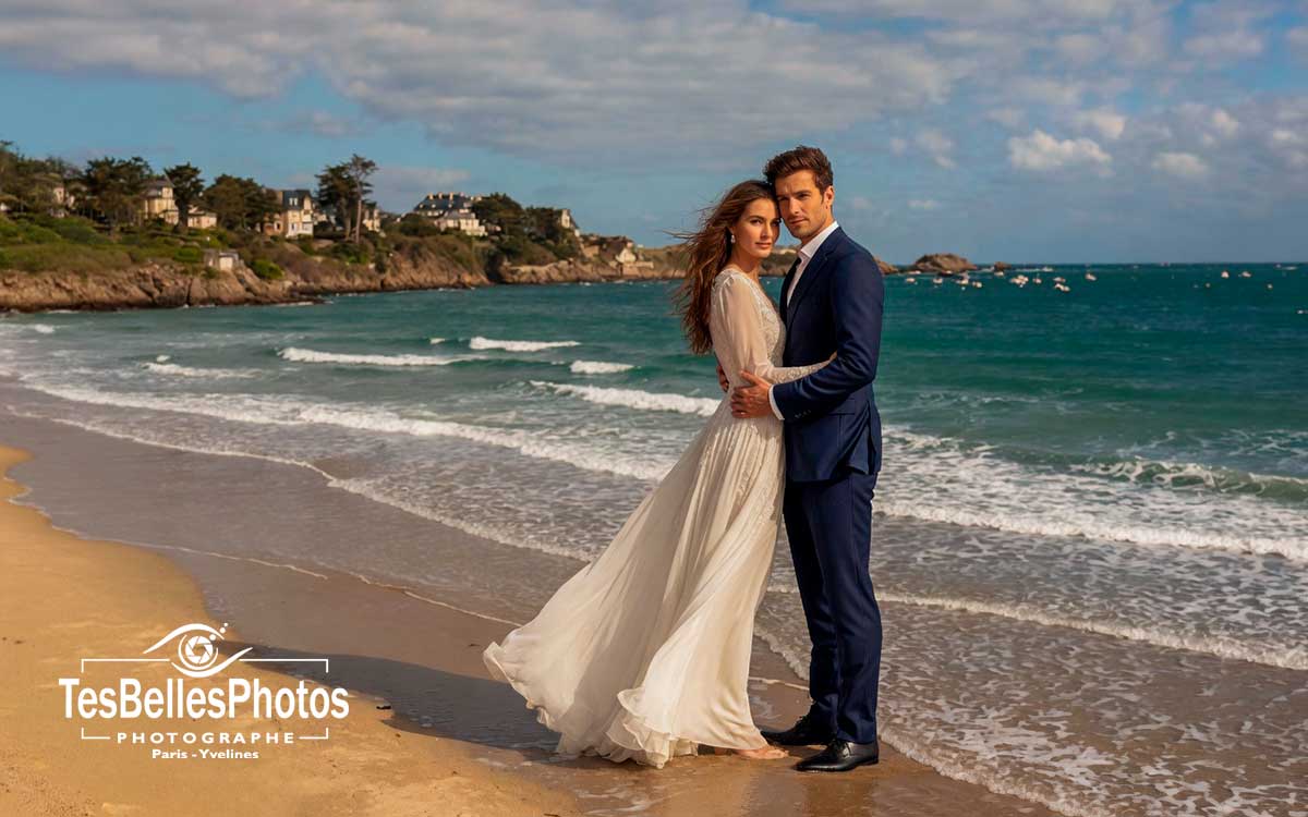 Photographe mariage Saint-Lunaire – séance Day After sur la plage