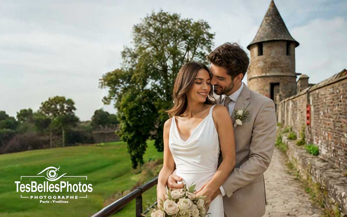 Photographe mariage Fougères – moment romantique des mariés