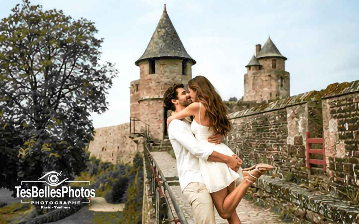 Photographe couple à Fougères – séance fiançailles naturelle