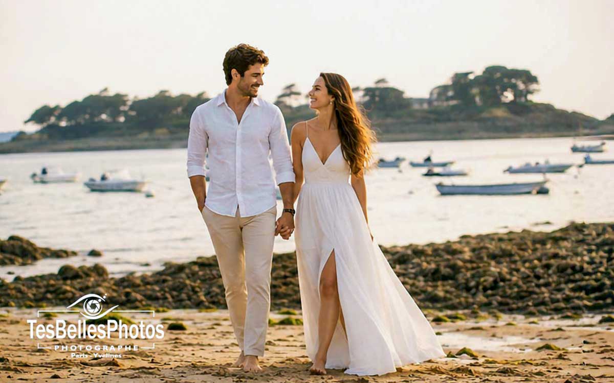 Photographe couple à Saint-Briac-sur-Mer – séance photo de couple naturelle