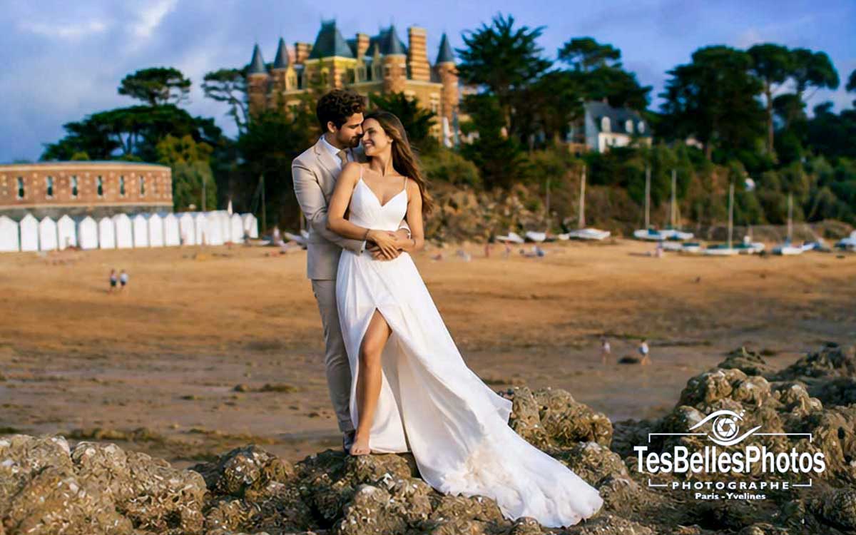 Photographe couple à Saint-Briac-sur-Mer – séance pré-mariage avec photographe de mariage