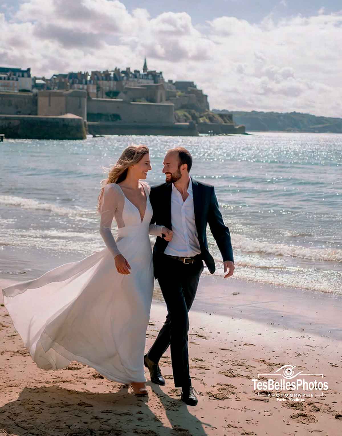 Photographe couple Saint-Malo – shooting Day After naturel à Saint-Malo